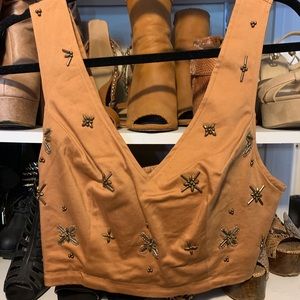 Embellished Detail Crop Top